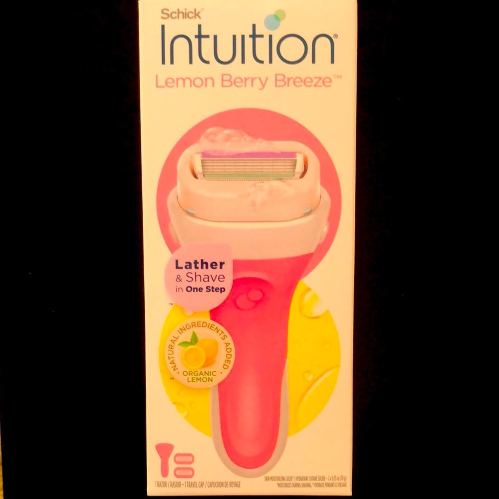 SCHICK INTUITION Lemon Berry Breeze RAZOR One Step / Lather & Shave!